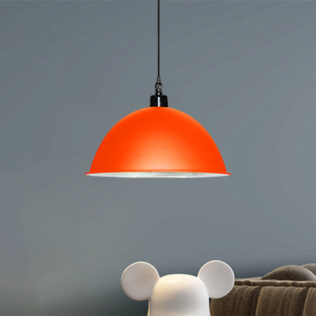 Ethan’s Vintage Industrial Pendant: A Bold Statement For Your Space Orange