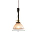 Evelyn - Modern Industrial Pendant Light With Ribbed Glass Shade