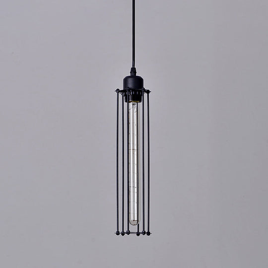 Madelyn - Black Industrial Tube Pendant Light