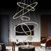 Amira Modern Led Chandelier: 3 Or 5 Tiers Of Golden Elegance Pendant Lighting