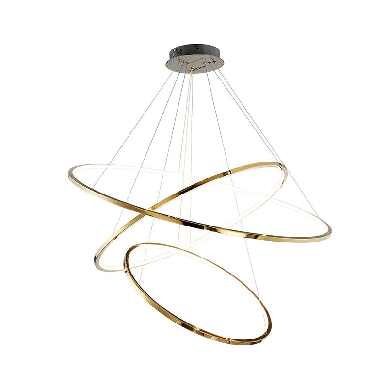 Amira Modern Led Chandelier: 3 Or 5 Tiers Of Golden Elegance Pendant Lighting