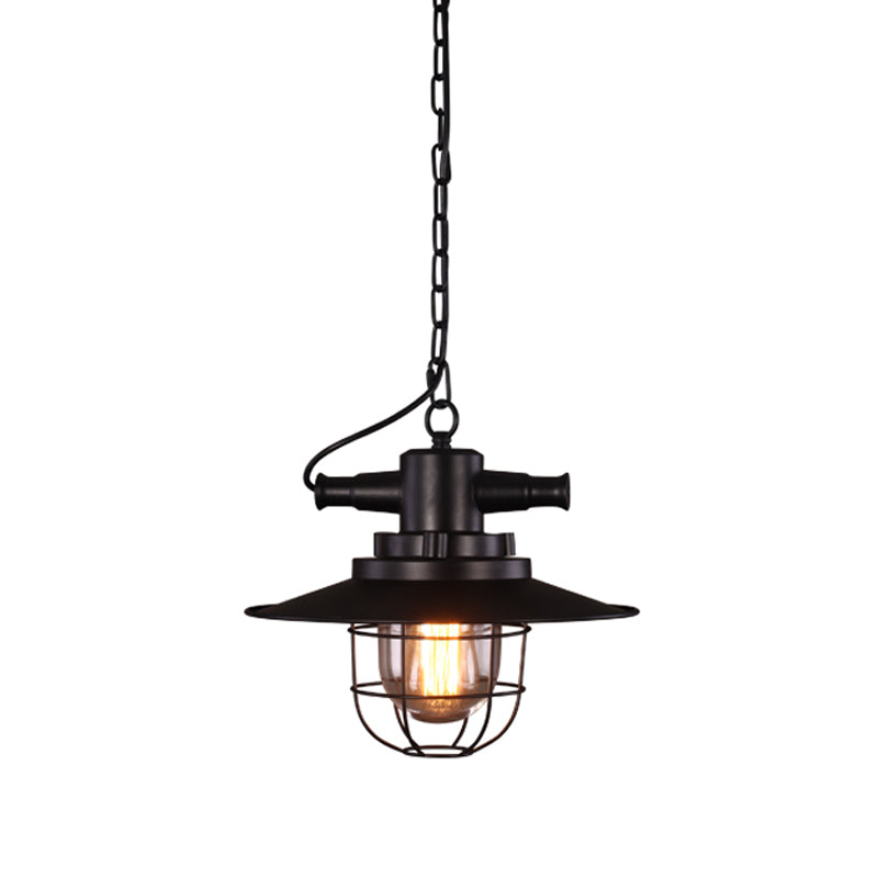 Embolden Your Space With Industrial Elegance: The Black Iron Ceiling Pendant Clear Glass Shade