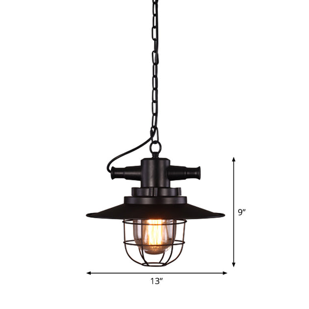 Embolden Your Space With Industrial Elegance: The Black Iron Ceiling Pendant Clear Glass Shade