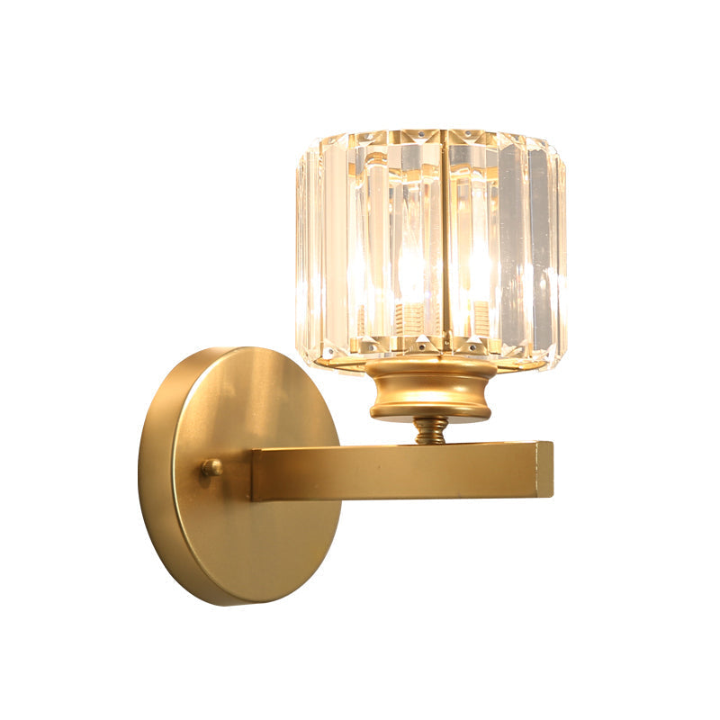 Payton Elegance Meets Prismatic Brilliance: The Gold Wall Lamp With Crystal Shade