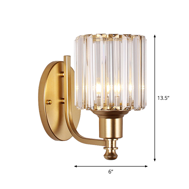 Payton Elegance Meets Prismatic Brilliance: The Gold Wall Lamp With Crystal Shade