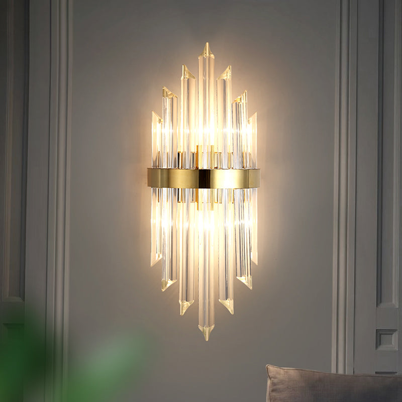 Alivia Elegance Meets Sparkling Brilliance: The Gold Crystal Wall Sconce (1 - 3 Lights) Wall Light