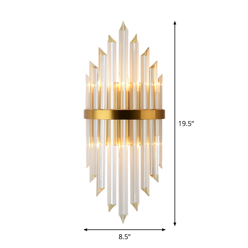 Alivia Elegance Meets Sparkling Brilliance: The Gold Crystal Wall Sconce (1 - 3 Lights) Wall Light