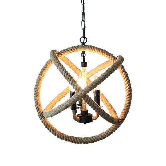 Elevate Your Space With Industrial Charm: The Factory Beige Globe Chandelier Pendant Lighting