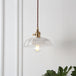 Geometric Elegance Meets Farmhouse Charm: The Geometry Clear Lattice Glass Pendant Light Brass / B