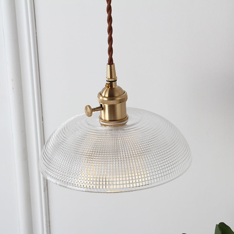 Geometric Elegance Meets Farmhouse Charm: The Geometry Clear Lattice Glass Pendant Light