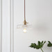 Geometric Elegance Meets Farmhouse Charm: The Geometry Clear Lattice Glass Pendant Light Brass / C