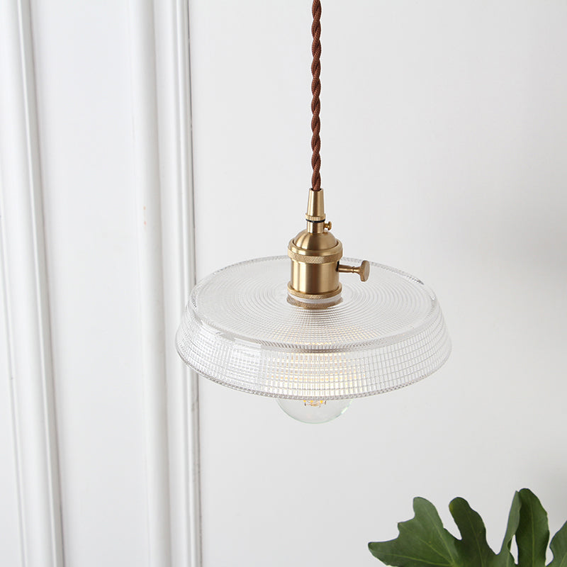 Geometric Elegance Meets Farmhouse Charm: The Geometry Clear Lattice Glass Pendant Light