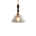 Modern Farmhouse Brass Scalloped 1 - Light Suspension Lamp With Water Glass: Hanging Light Wood