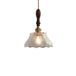 Modern Farmhouse Brass Scalloped 1 - Light Suspension Lamp With Water Glass: Hanging Light Wood