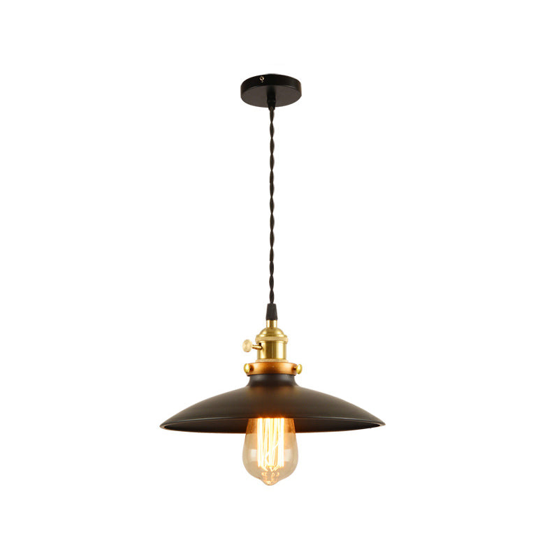 Industrial Pendant Light - Vintage Charm For Dining Rooms Black