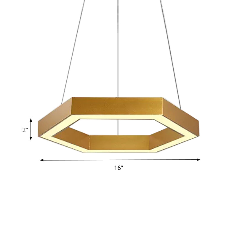 Jordyn Modern Gold Hexagon Pendant Light