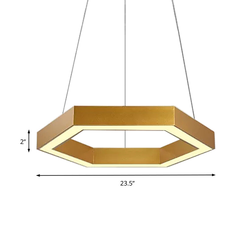 Jordyn Modern Gold Hexagon Pendant Light