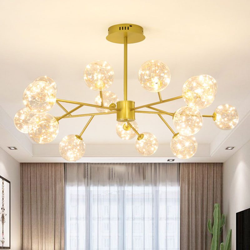 Isabella’s Modern Gold Starry Chandelier