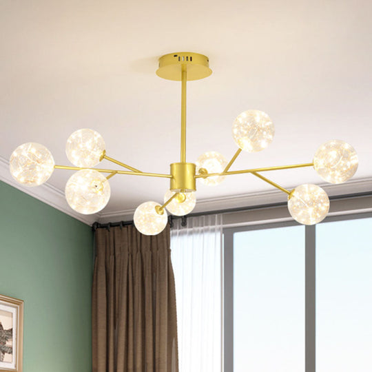 Isabella’s Modern Gold Starry Chandelier 9 / Natural