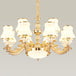 Modern Elegance Meets Versatility: The Curved Arm Metal Chandelier 12 / White