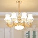 Modern Elegance Meets Versatility: The Curved Arm Metal Chandelier 8 / White