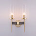 Angelina Elegance Meets Warm Illumination: The Gold Fluted Glass Wall Light 2 / Brass Wall Lamp