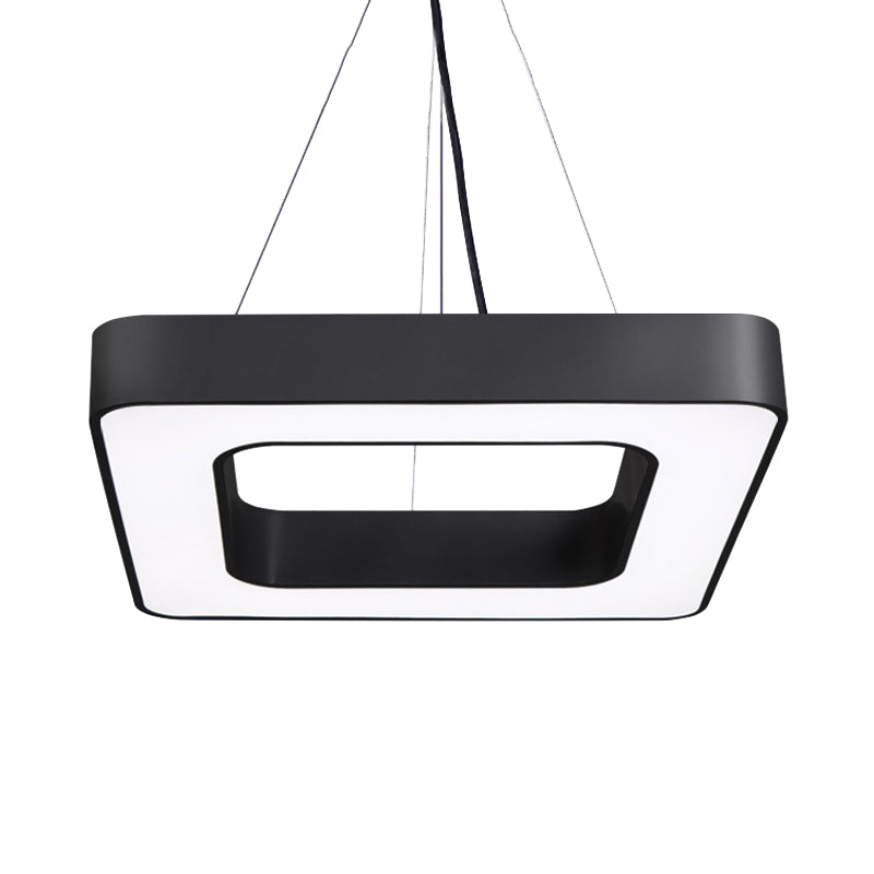 Annie Modern Square Led Pendant Lamp Black / Small Ceiling Light