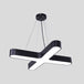 Marley Elegance Meets Functionality: X - Shaped Led Pendant Light Black / Large