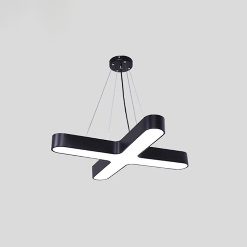 Marley Elegance Meets Functionality: X - Shaped Led Pendant Light Black / Small