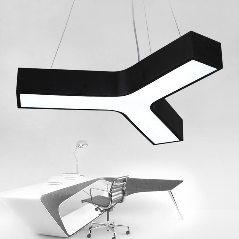 Chloe’s Y - Shaped Pendant: Modern Minimalism For Your Home Black / 27.5’