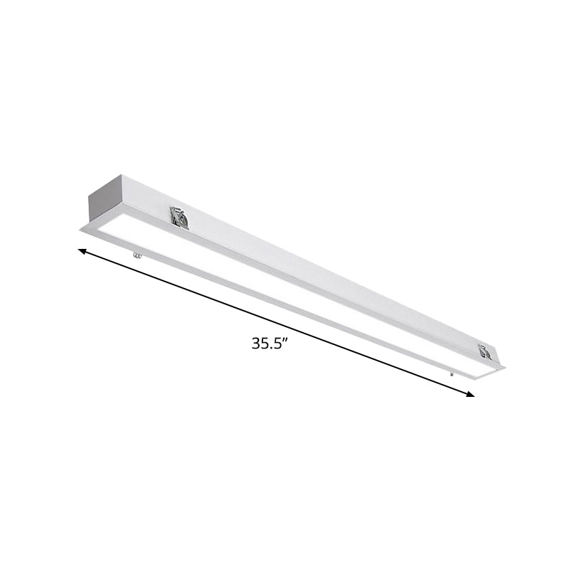 Nora Modern Led Light Bar - White Flush Mount In Multiple Sizes