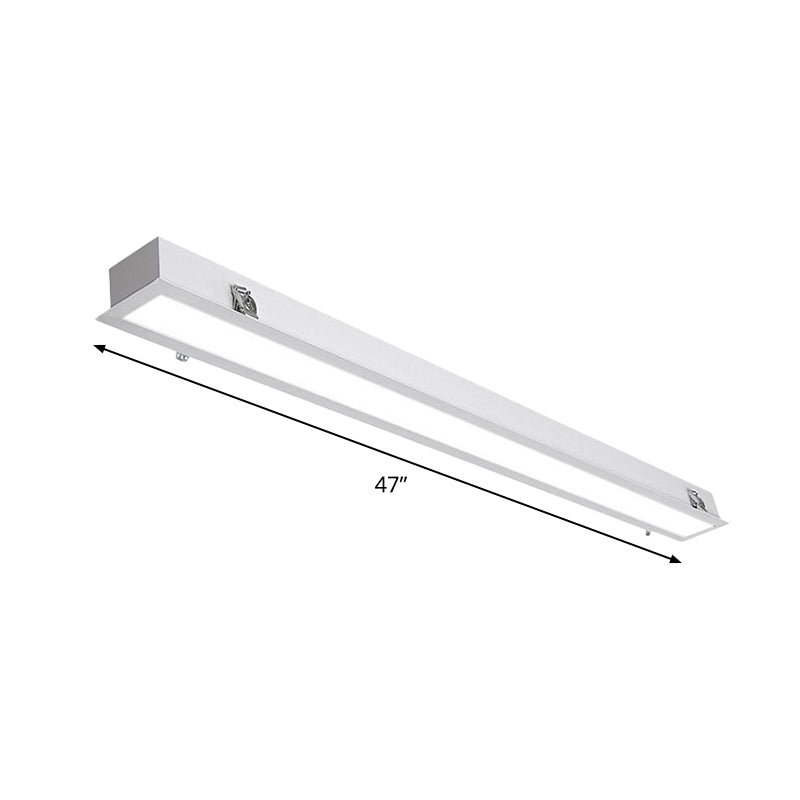 Nora Modern Led Light Bar - White Flush Mount In Multiple Sizes