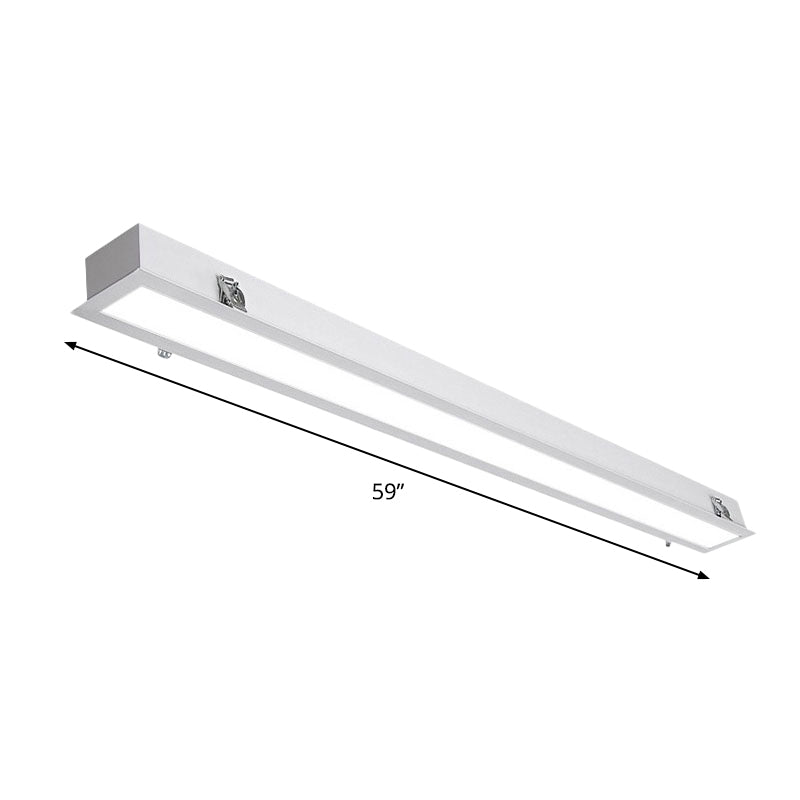 Nora Modern Led Light Bar - White Flush Mount In Multiple Sizes