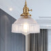 Ariana - Modern Industrial Pendant Light With Clear Glass Bowl (1 - Light Brass) Lighting