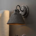 Bella Silver Metal Sconce Light Cone - Industrial Bedroom Wall Lighting Wall Light