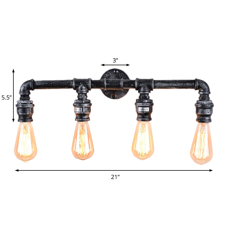 Eden Your Space With Industrial Charm: The 4 - Bulb Wall Sconce