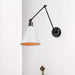 Alistair’s Industrial Wall Sconce - Classic 1 - Light Swing Arm White / 8’ + 8’ Wall Light