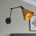 Alistair’s Industrial Wall Sconce - Classic 1 - Light Swing Arm Antique Brass / 6’ + 6’ Wall Light