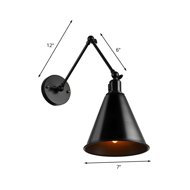 Alistair’s Industrial Wall Sconce - Classic 1 - Light Swing Arm Wall Light