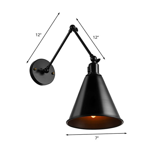 Alistair’s Industrial Wall Sconce - Classic 1 - Light Swing Arm Wall Light