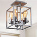 Aubrie Square Ceiling Light - Industrial Style For Modern Living Silver Fixtures