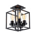 Aubrie Square Ceiling Light - Industrial Style For Modern Living Fixtures