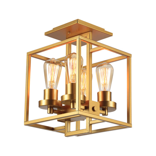 Aubrie Square Ceiling Light - Industrial Style For Modern Living Fixtures