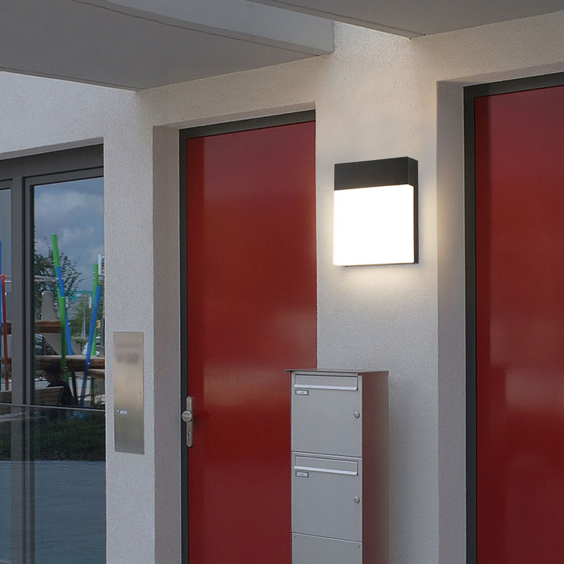 Coralie’s Modern Led Outdoor Wall Light - Sleek Black Rectangle Sconce