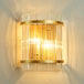 Modern Elegance Meets Warmth: Gold Ribbed Glass Wall Sconce