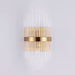 Sara: Crystal Rod Wall Sconce With Two Lights In Gold