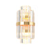 Sara: Crystal Rod Wall Sconce With Two Lights In Gold / C