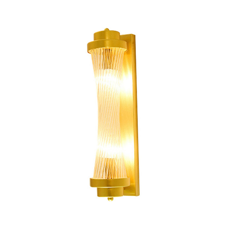 Sara: Crystal Rod Wall Sconce With Two Lights In Gold / F