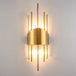 Sara: Crystal Rod Wall Sconce With Two Lights In Gold / H