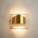 Sara: Crystal Rod Wall Sconce With Two Lights In Gold / I